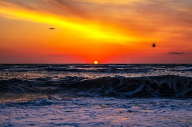 Denizde güzel bir gün batımı