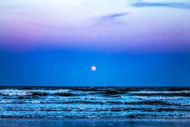 Sahilde güzel bir gün batımı