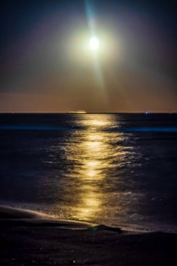 Denizin üzerinde güzel bir gün batımı