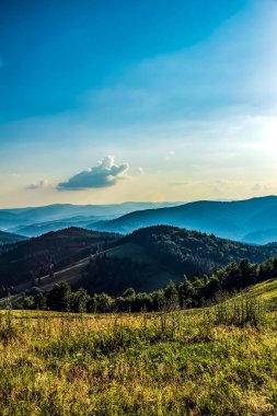 Dağlardaki güzel yaz manzarası
