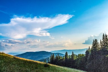 Dağlı güzel yaz manzarası
