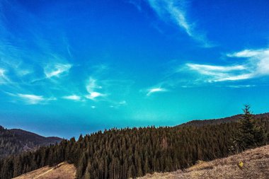 Dağlarda dağları olan güzel bir manzara.