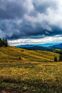 Dağlarda dağları olan güzel bir manzara.