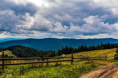 the beautiful landscape of the carpathian mountains