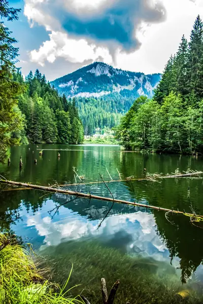 Dağlardaki güzel göl manzarası