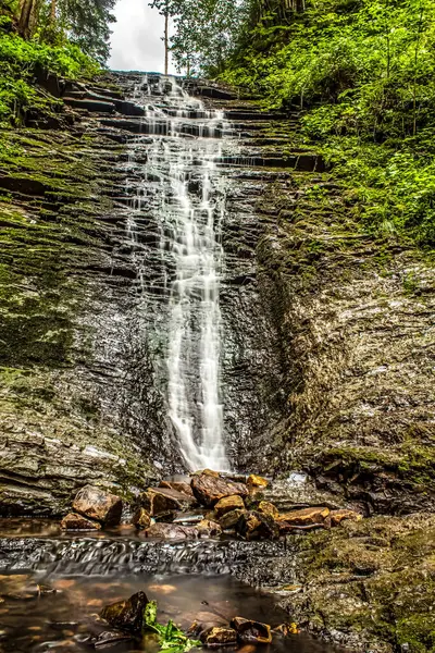 Kuzey Carolina Eyalet Parkı 'nda şelale..