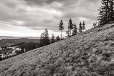 siyah ve beyaz Karpat dağları