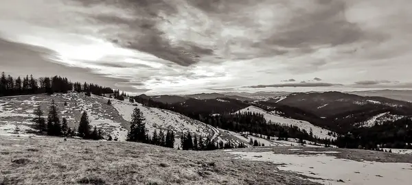 Karpatlar 'daki güzel dağ manzarası.