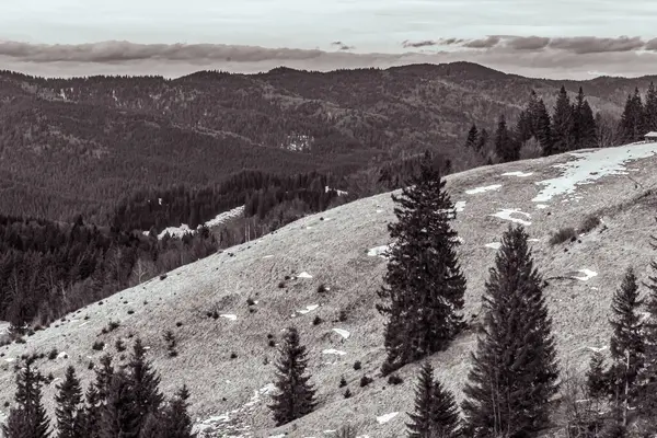 Dağlardaki güzel bir dağ manzarası.