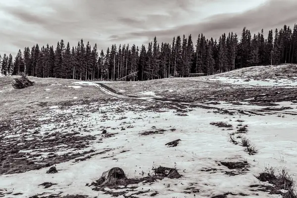 Kışın güzel bir dağ manzarası, Tatra dağları, Slovakya