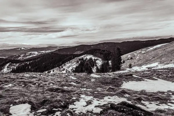 Karlı güzel dağ manzarası