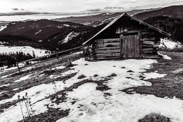 Karpatlar 'daki dağların güzel manzarası, Ukrayna