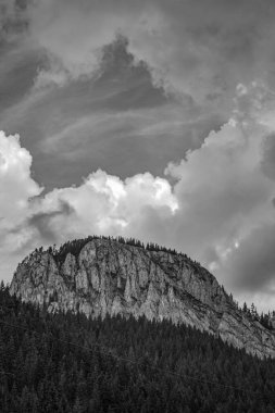 Dağ sırası olan güzel bir manzara.