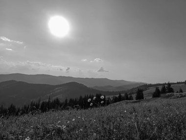 Dağların güzel manzarası