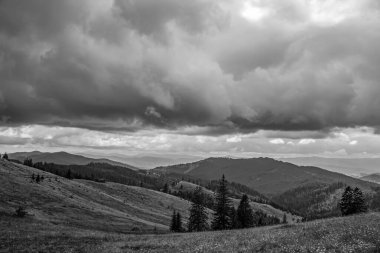 Karpatlar 'daki güzel dağ manzarası, Ukrayna.