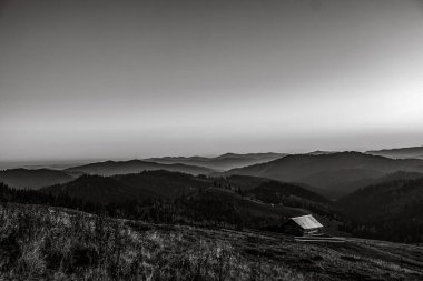 Karpatlar 'daki güzel dağ manzarası, Ukrayna.
