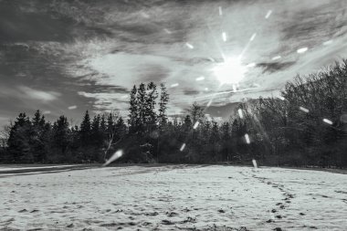 Kışın karla kaplı yollar