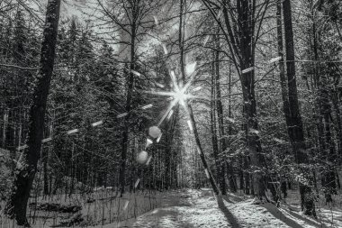 Karlı Noel arkaplanı