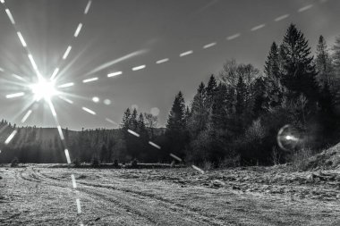 Dağların güzel manzarası