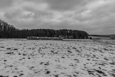 Karlı güzel kış manzarası