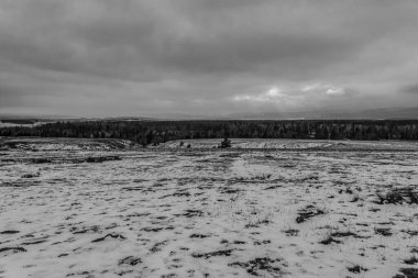 Karlı güzel kış manzarası