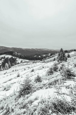 güzel kış manzara Dağları.