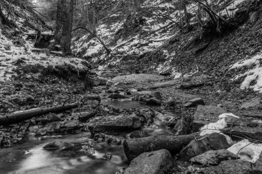 Karlı güzel dağ manzarası