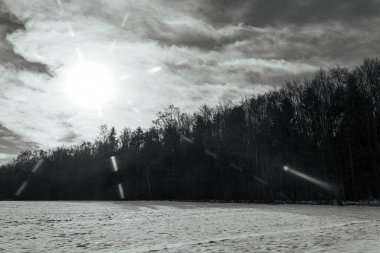 Karlı kış manzarası