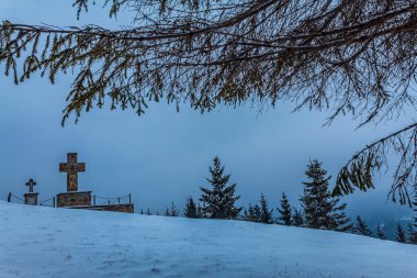 Karpatlar 'da kış dağlarda