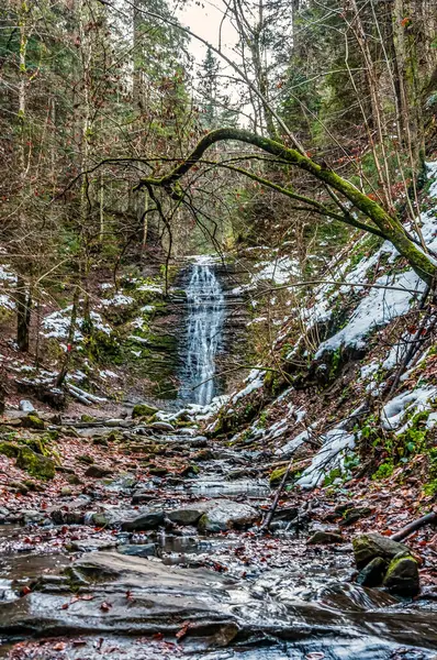 Karpat dağlarında şelale, Ukrayna