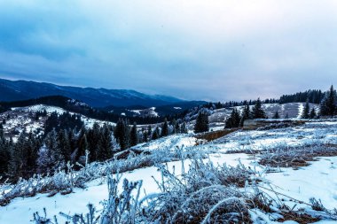 güzel kış manzara Dağları.