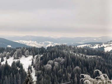 Karpat Dağları 'nda kış manzarası