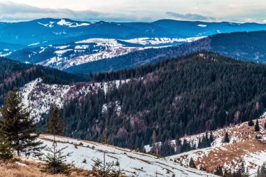 Arkasında bir dağ olan güzel bir manzara.