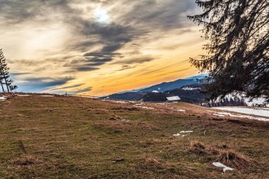 Dağların güzel manzarası