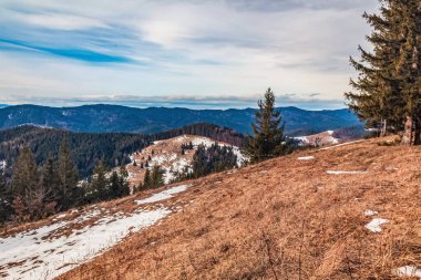 Bulgaristan 'ın Sofya Şehir Bölgesi, Vitosha Dağı' nın İnanılmaz Kış Panoraması