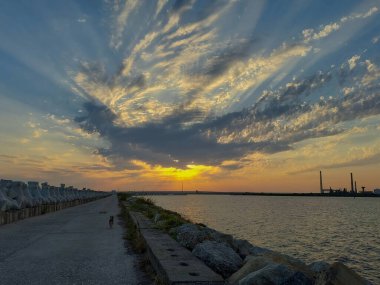 Trieste şehrinin manzarası, İtalya