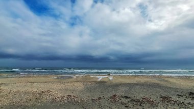 Deniz kıyısının güzel manzarası