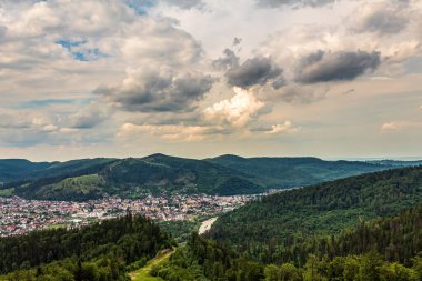 Karpat dağlarının güzel manzarası.