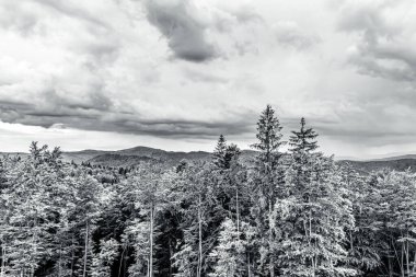 Siyah ve beyaz dağlar kış