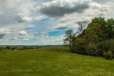Güzel bir manzara Ağacı ve mavi gökyüzü