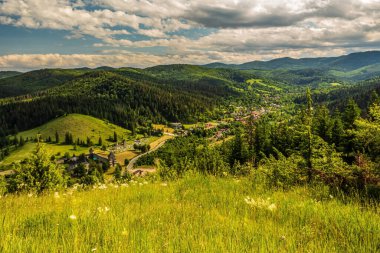 yaz gününde güzel dağ manzarası