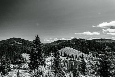 Dağları olan güzel bir manzara