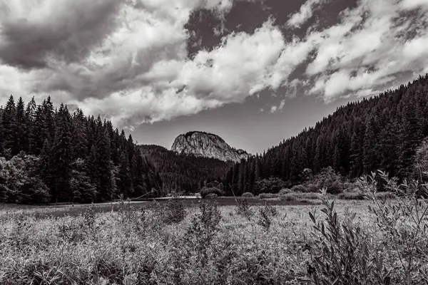 Dağlarda sıradağları olan güzel bir manzara.