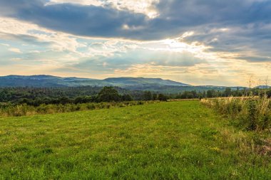 yeşil alan ve gökyüzü