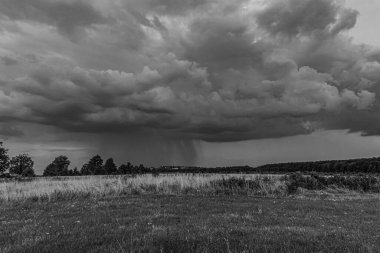 Tarlanın üzerinde fırtına var.