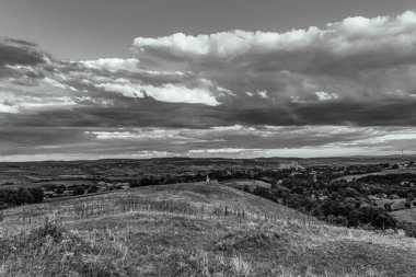 the beautiful landscape of a mountain with clouds