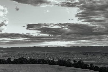 view of south africa with a black and white landscape