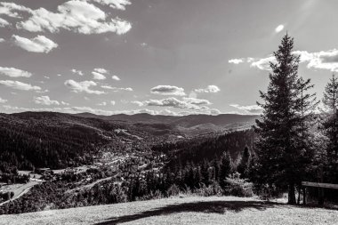 the beautiful landscape from the mountain