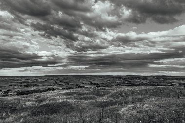 black and white landscape of the dead sea, israel