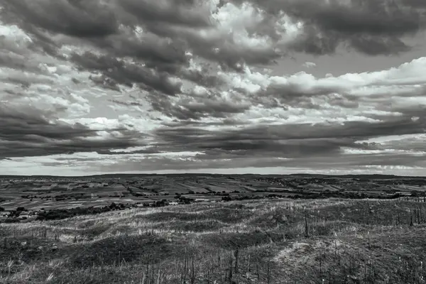 black and white landscape of the dead sea, israel